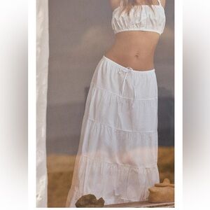 ZARA LONG TIERED SKIRT